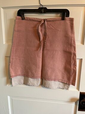Hemp handmade Drawstring Layered Skirt